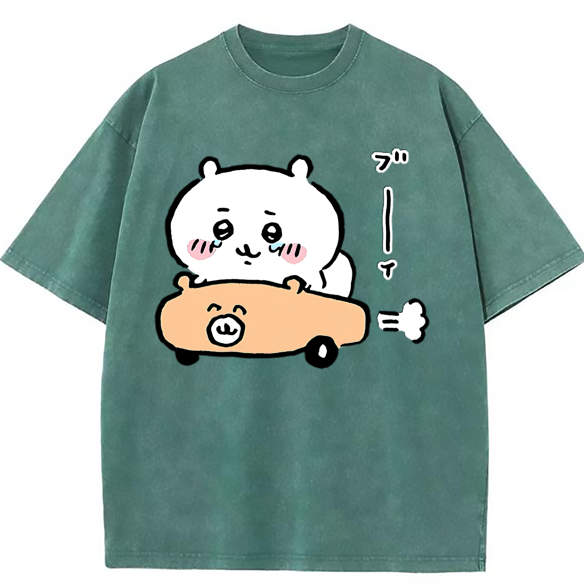 （画像用） ちいかわ ちいかわ Chii-kawa chiikawa 綿100% ヴィンテージ風 半袖Tシャツ（フロントプリント）